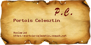 Portois Celesztin névjegykártya